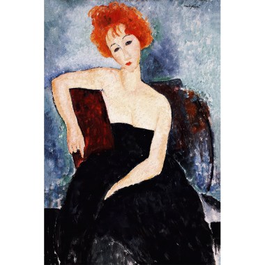 Young Redhead in an Evening Dress - Amedeo Modigliani